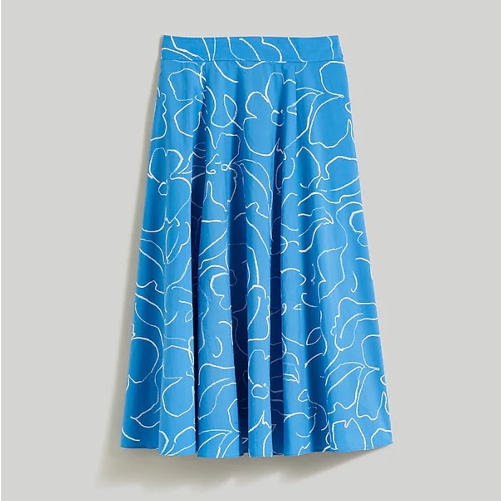 NWT Madewell Signature Poplin Maxi Skirt in Linear Bloom - Picture 4 of 4